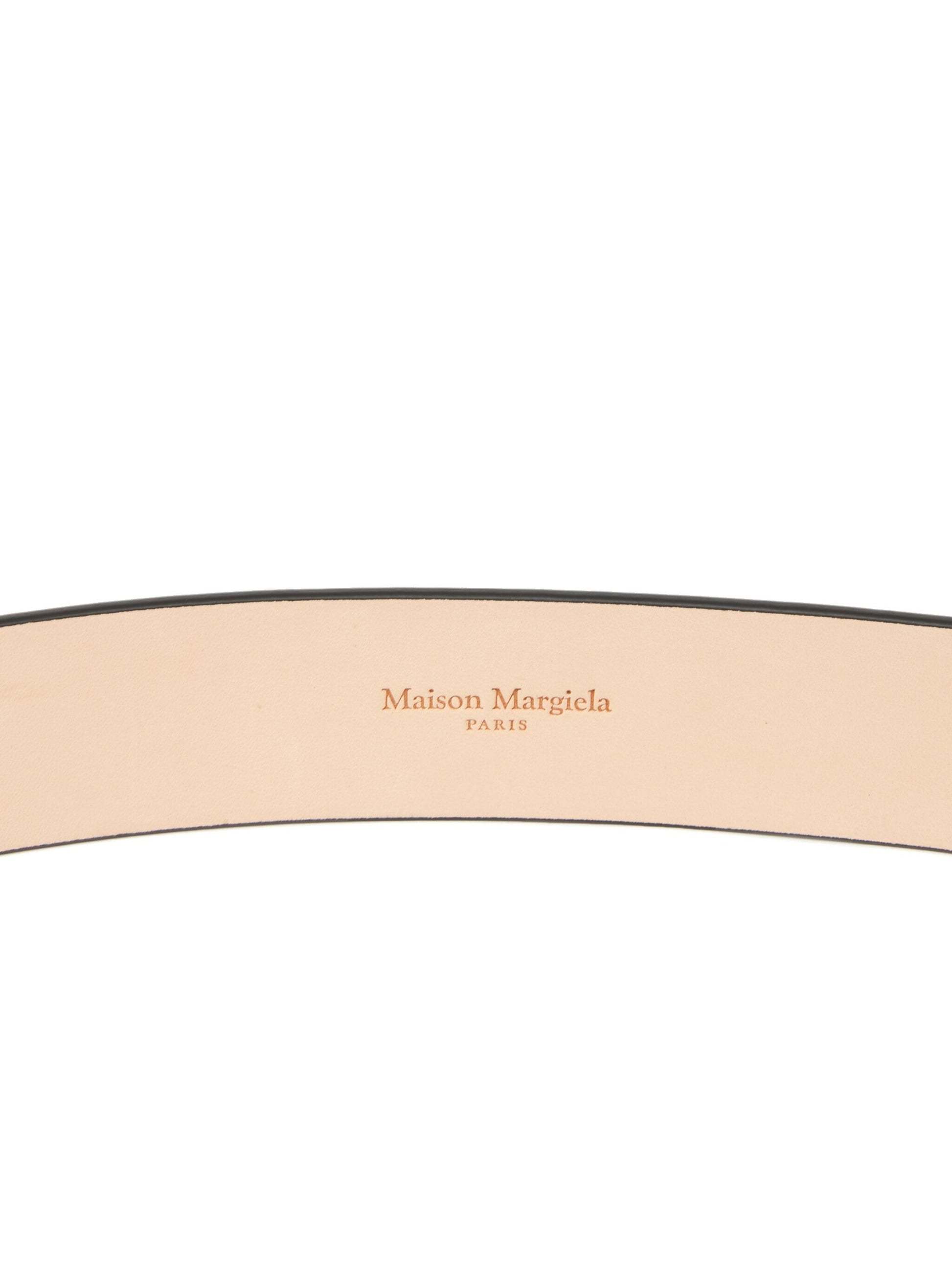 Maison Margiela Leather Belt In Black