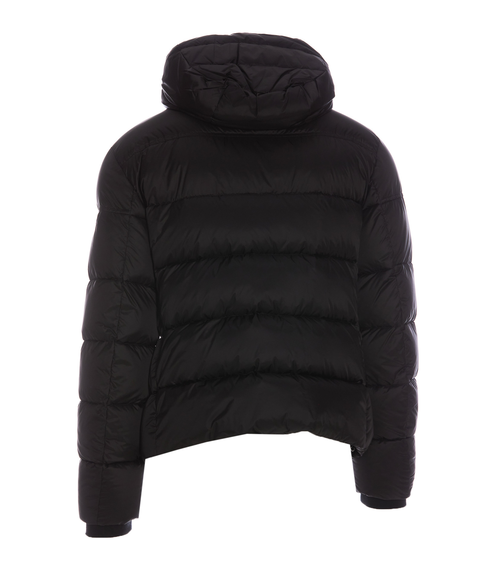 Moorer Long Sleeve Cotton Coat In Black