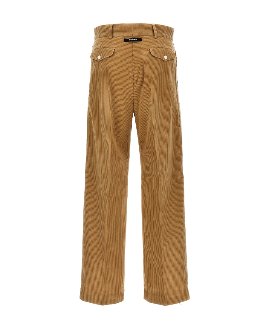Palm Angels Corduroy Suit Tape Trousers In Brown