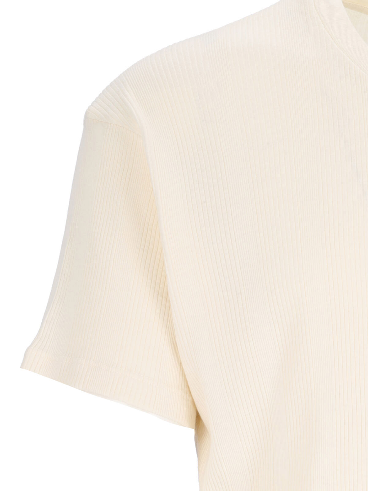 Shop Maison Margiela Ribbed T-shirt In White