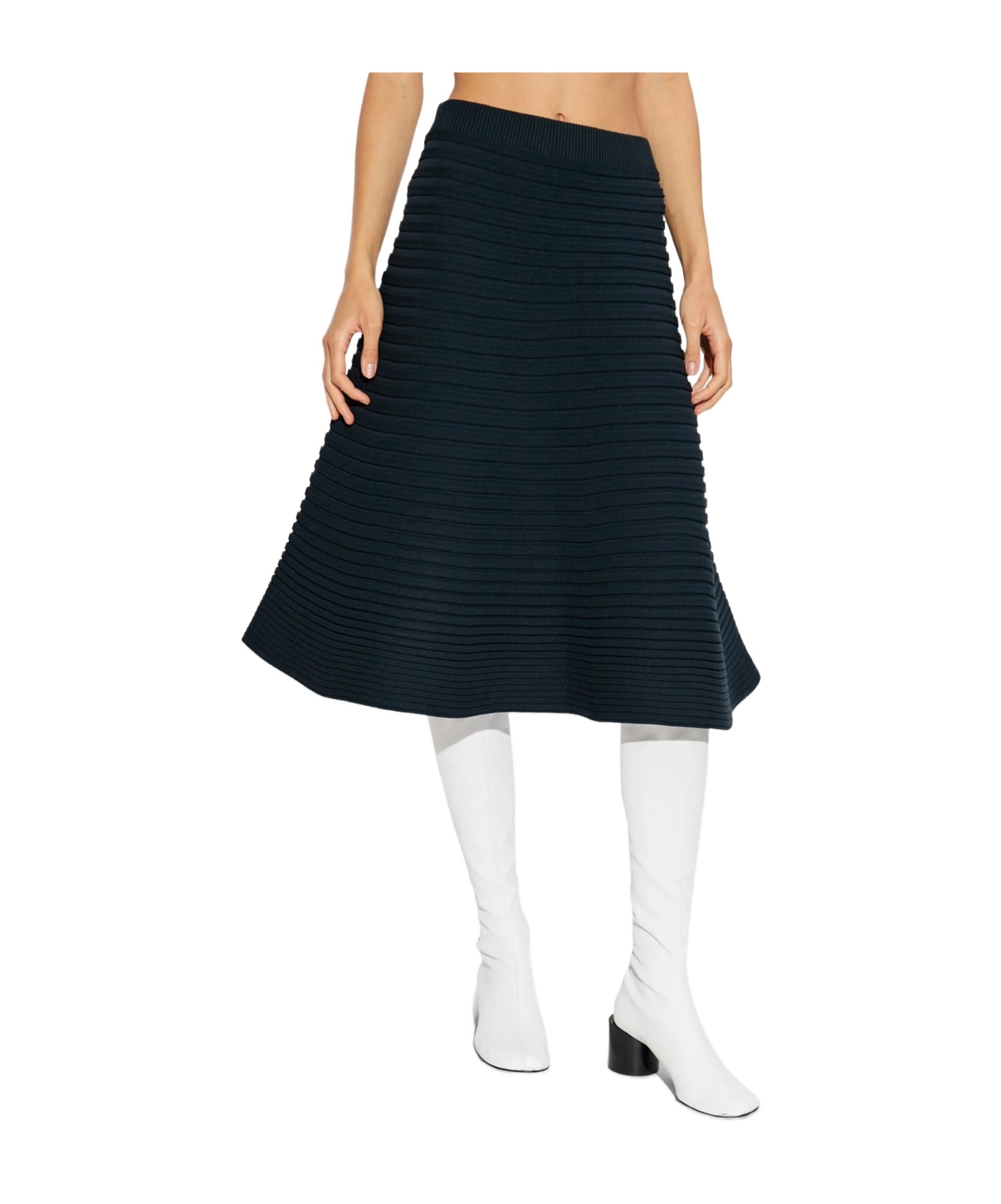 Issey Miyake Bounce Knit Skirts Green In Black