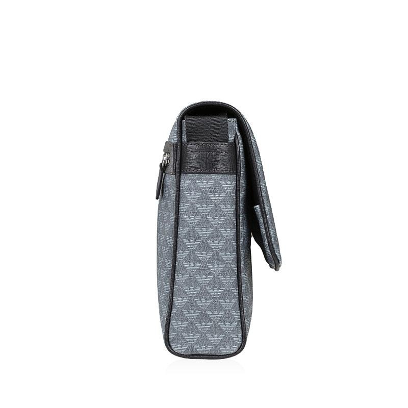 Emporio Armani Logo Details Satchel In Gray