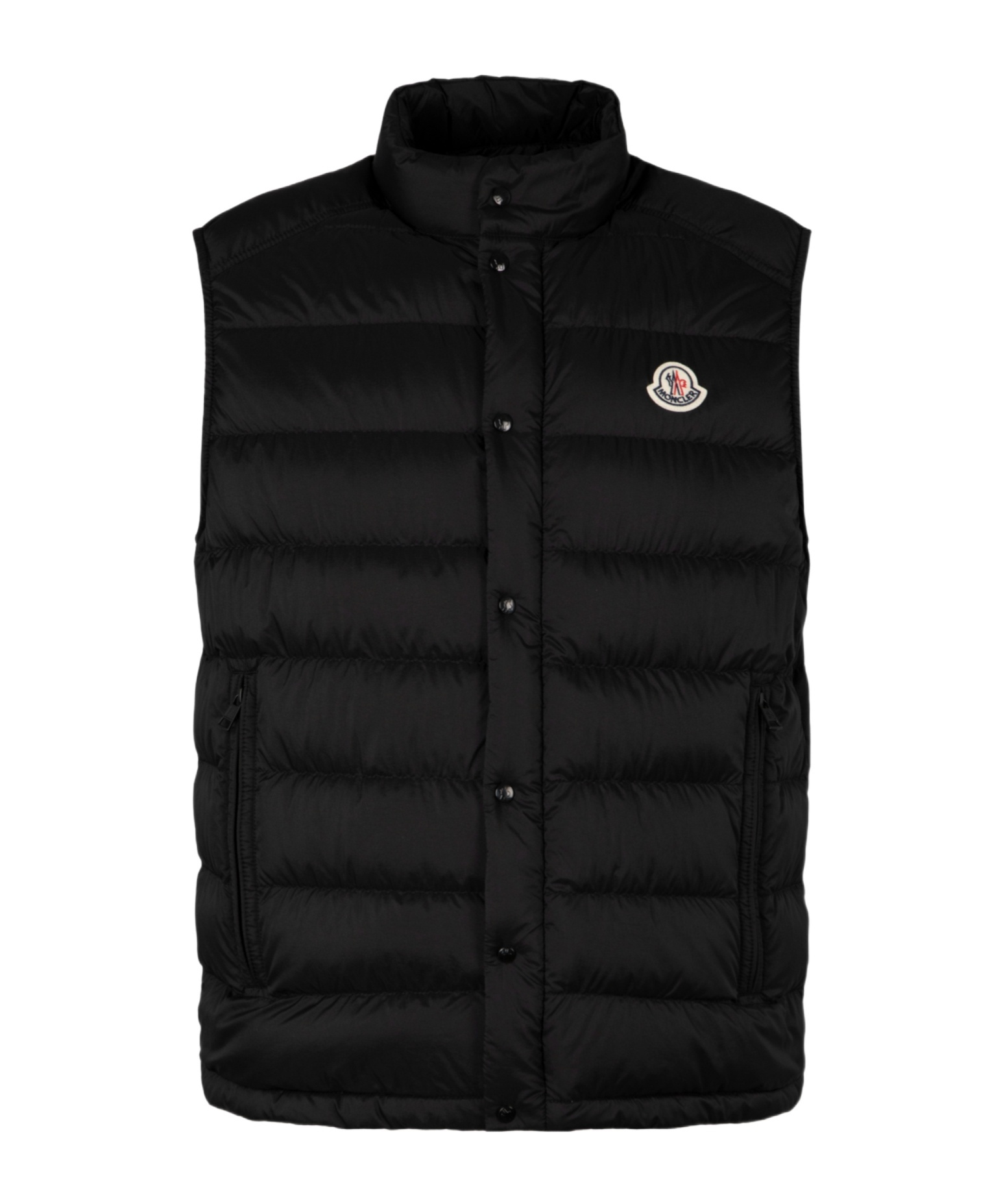 Moncler Sleeveless Cotton Jacket In Black