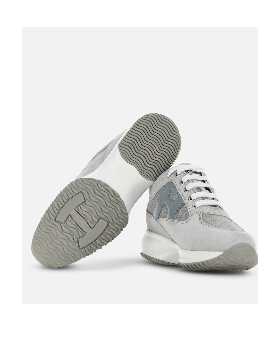 Hogan Interactive Logo-embossed Sneakers In Gray