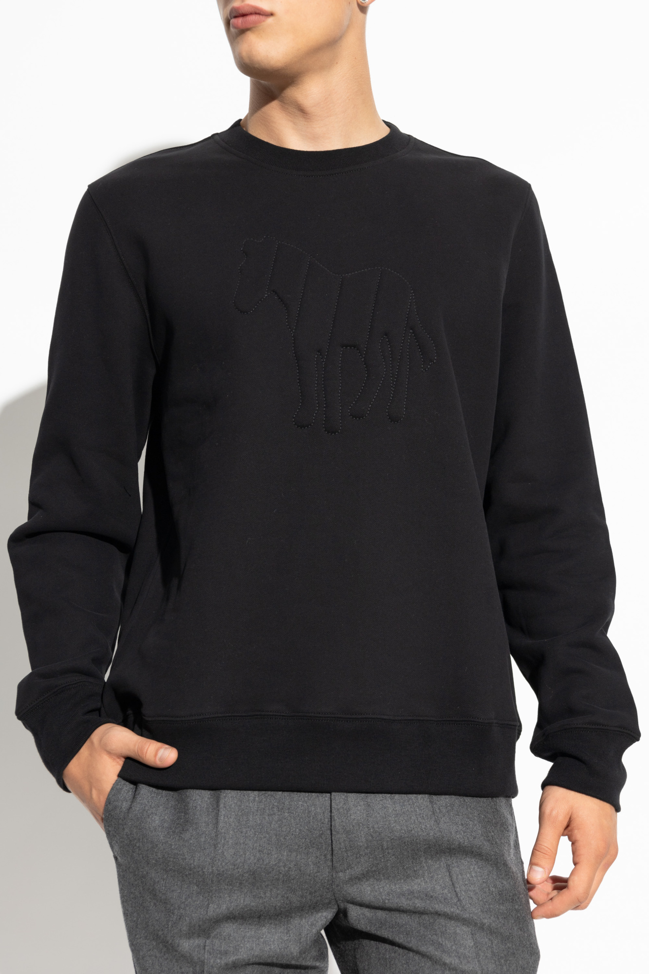 Ps By Paul Smith Long-sleeved Sweater In Black