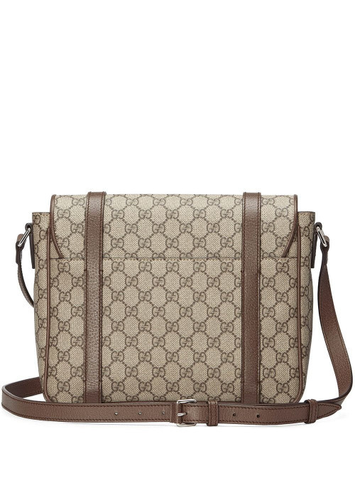 Gucci Gg Supreme Messenger Bag In Brown