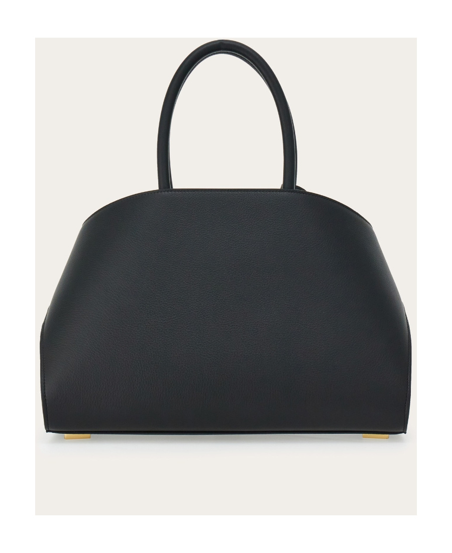 Shop Ferragamo Medium Hug Gancini-buckle Tote Bag In Black