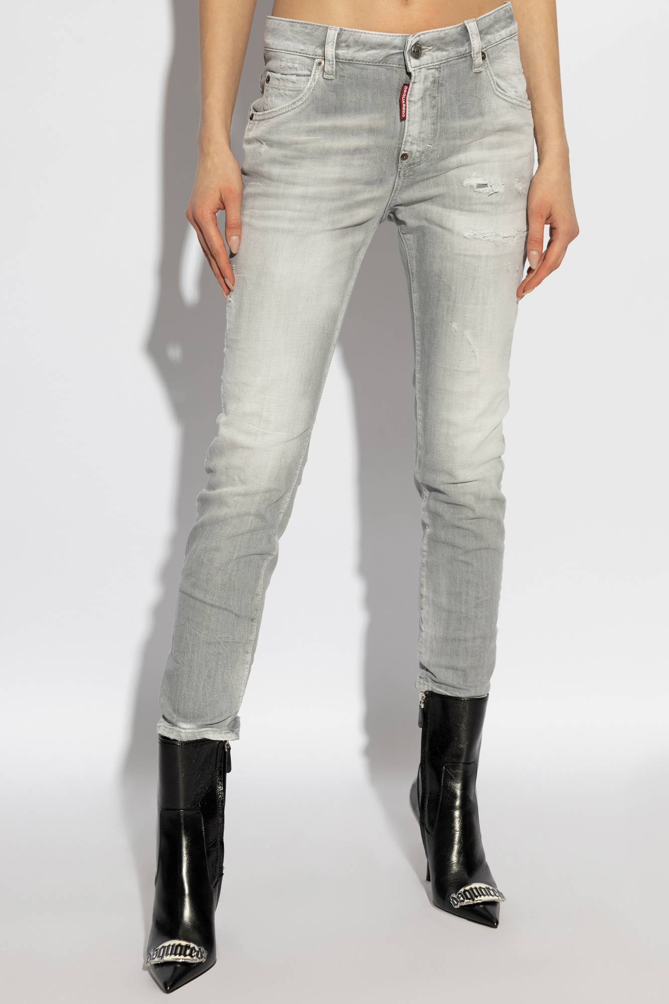 Dsquared2 Jennifer Mid-rise Jeans In White