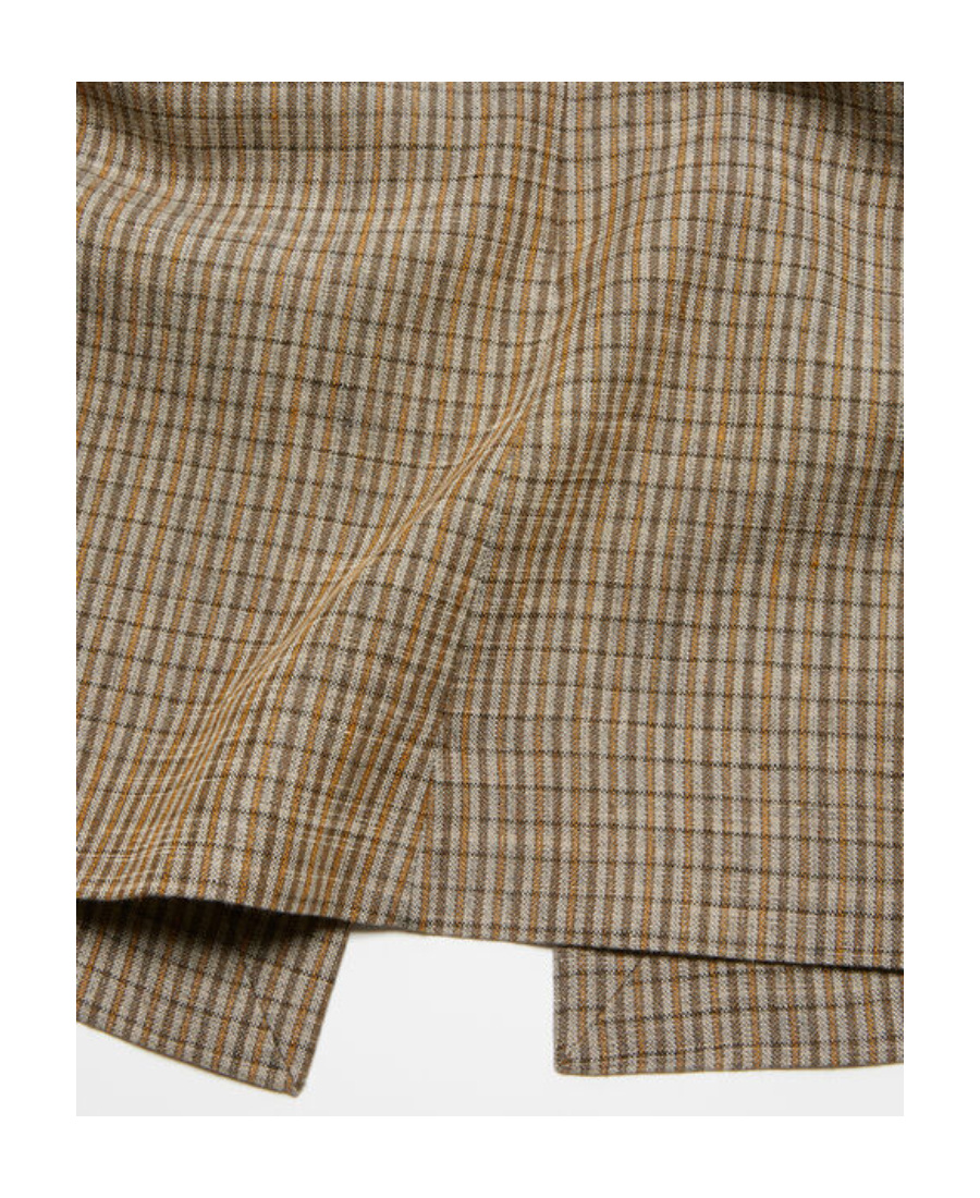 Acne Studios Checked Maxi Skirt In Nude