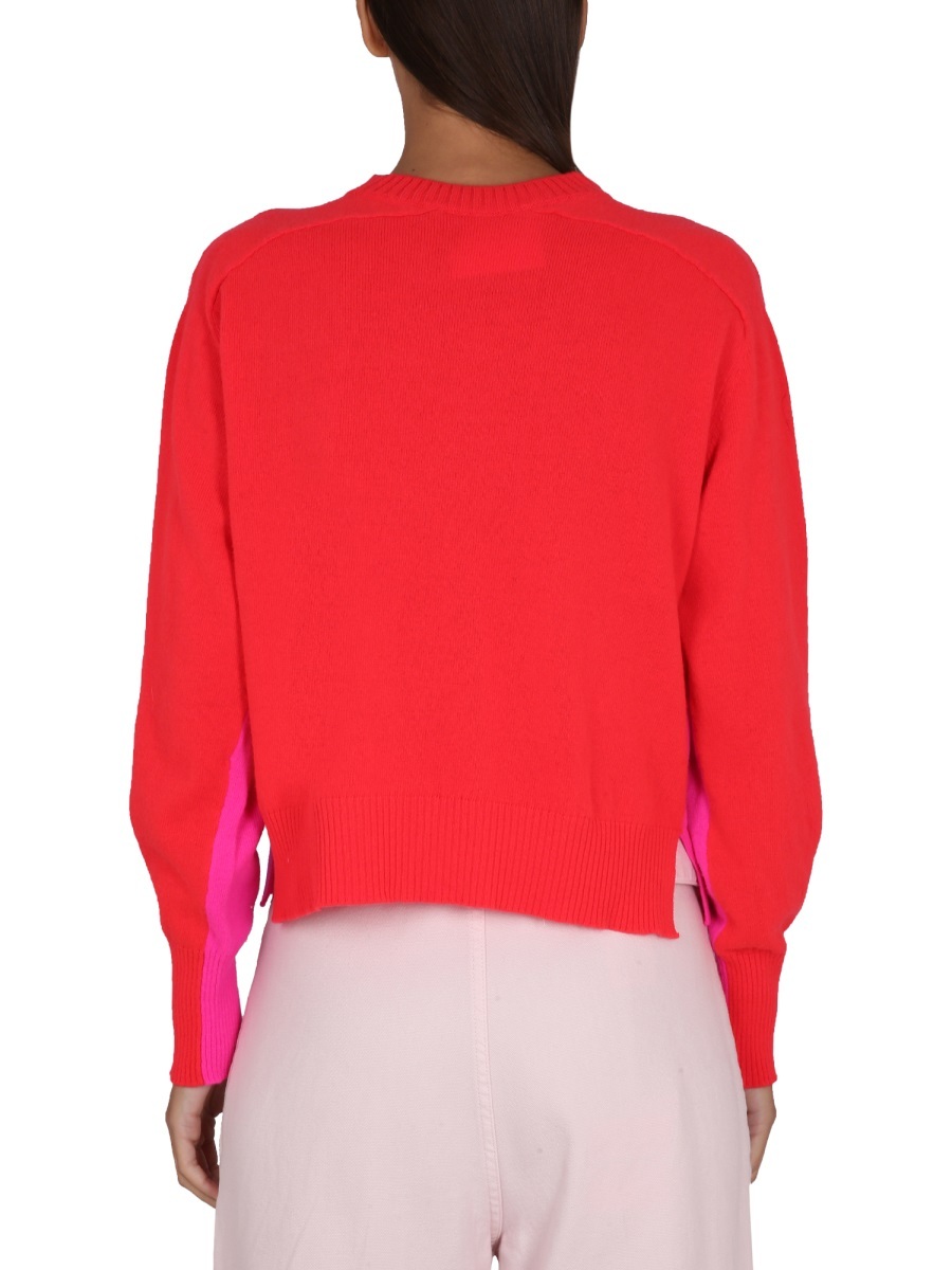Shop Philosophy Di Lorenzo Serafini Two-toned Crewneck Knitted Jumper In Pink