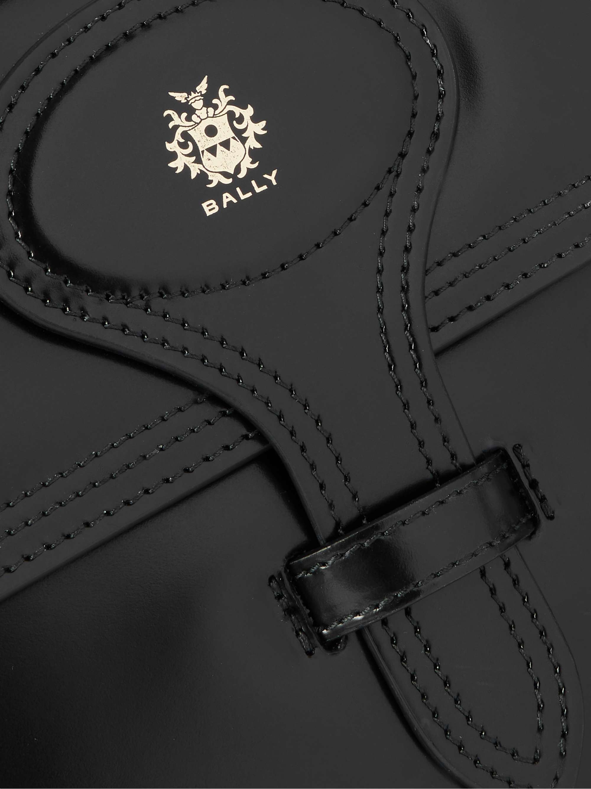 Bally Logo Printed Top Handle Bag In Black
