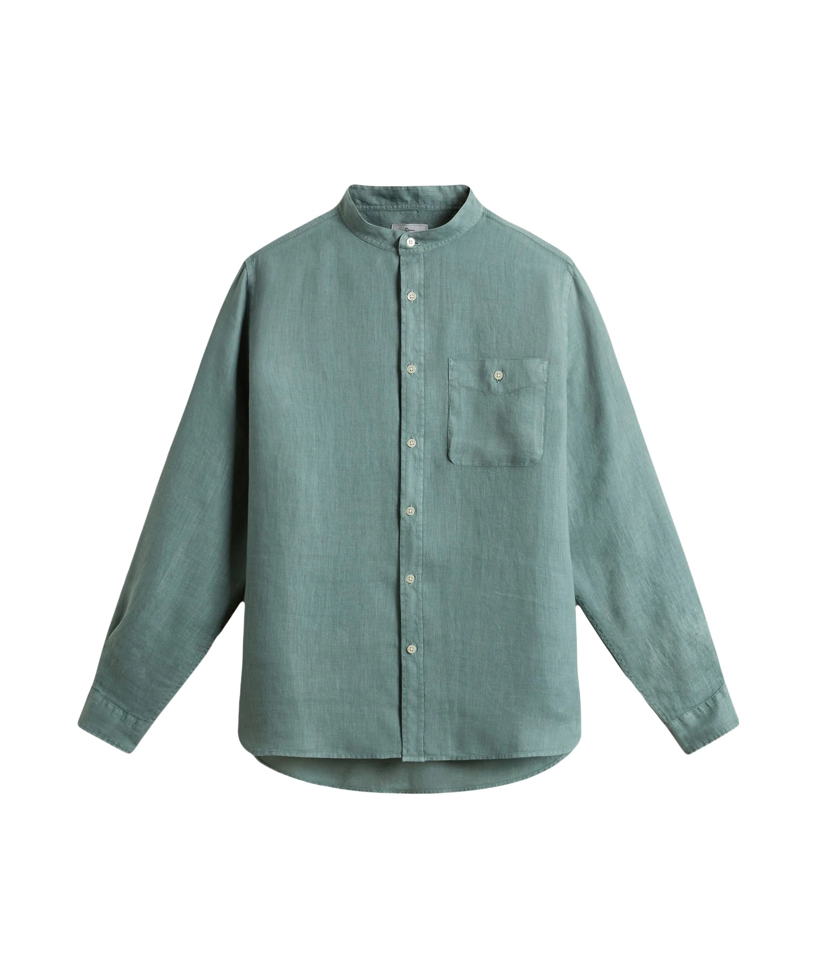 Woolrich Linen Shirt In Green In Green