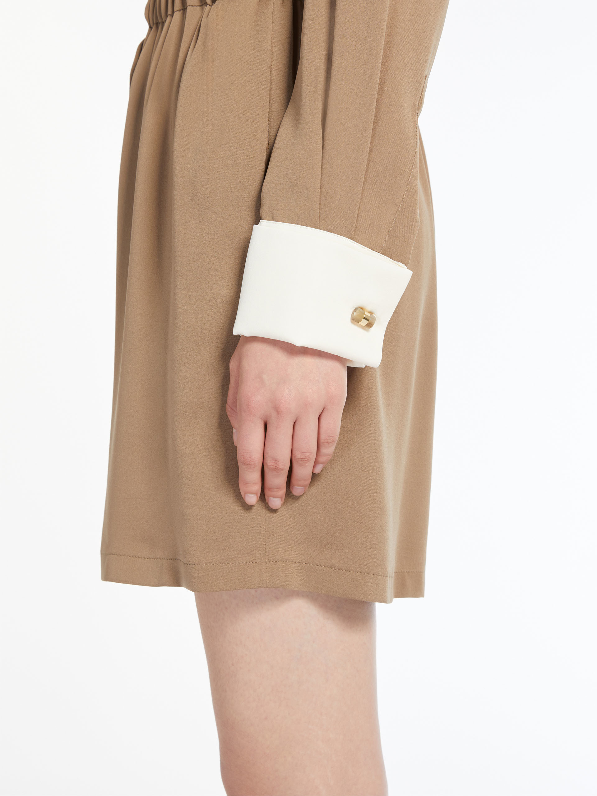 Max Mara Elastic Waist Jumpsuit In Nude
