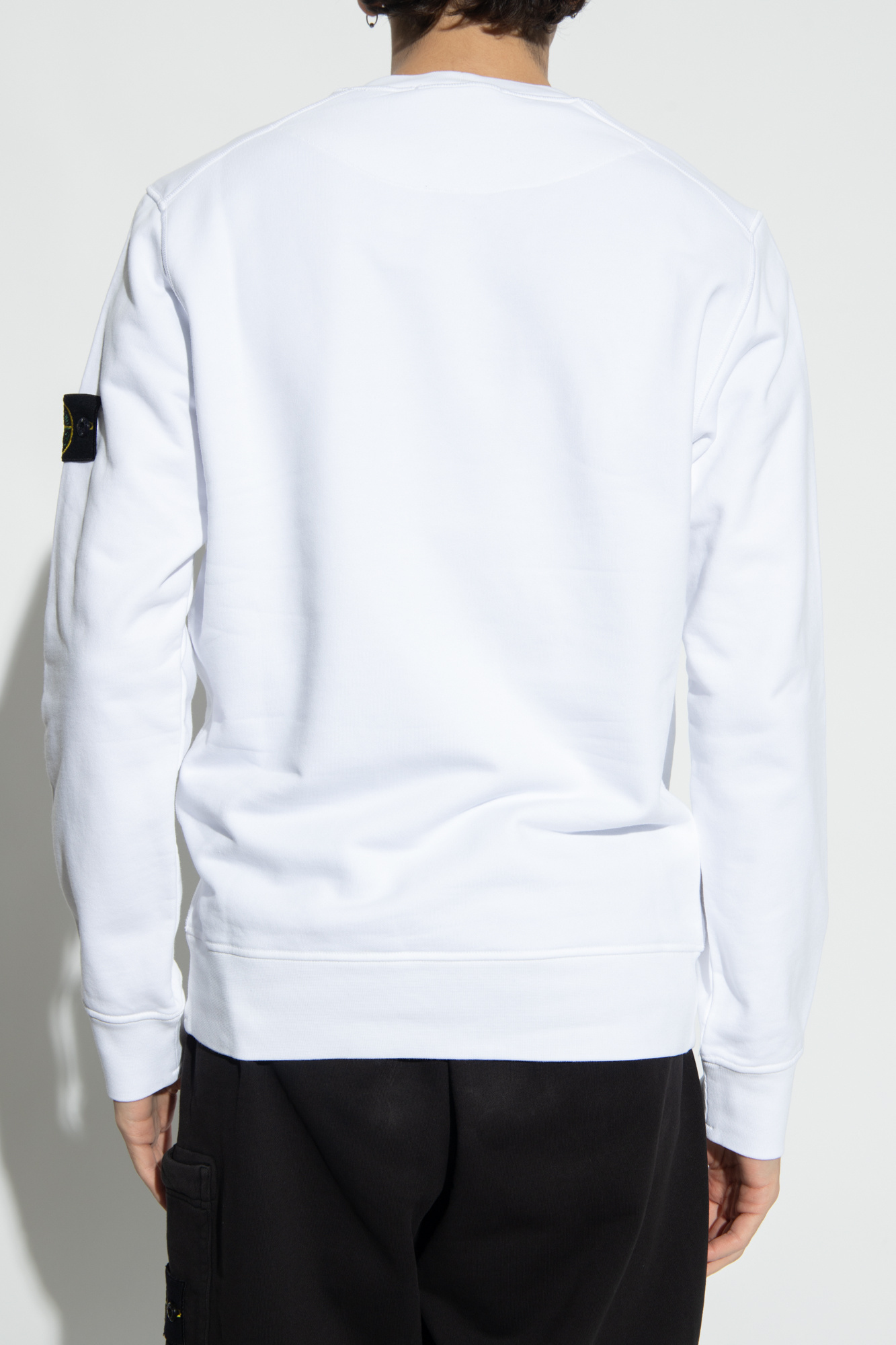 STONE ISLAND STONE ISLAND LOGO PATCH CREWNECK SWEATSHIRT