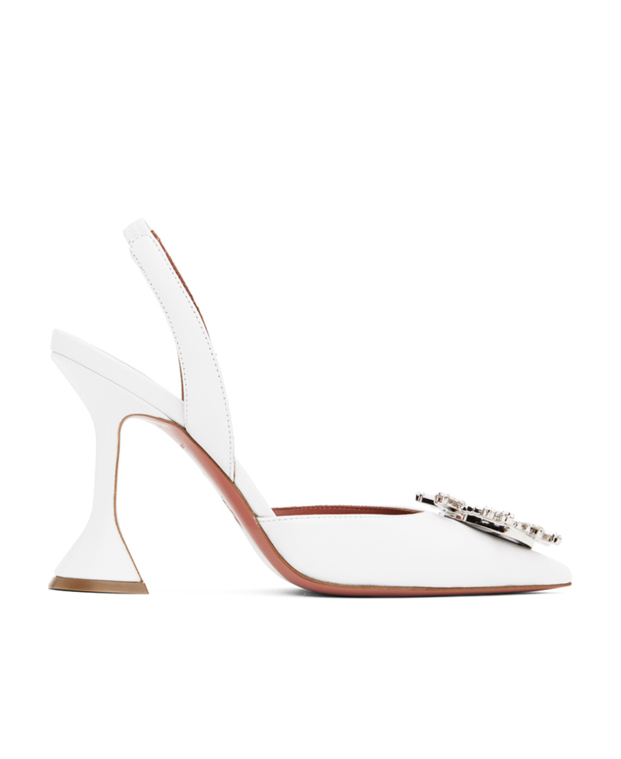 Amina Muaddi High-heeled Shoes With Pointed Heels In White
