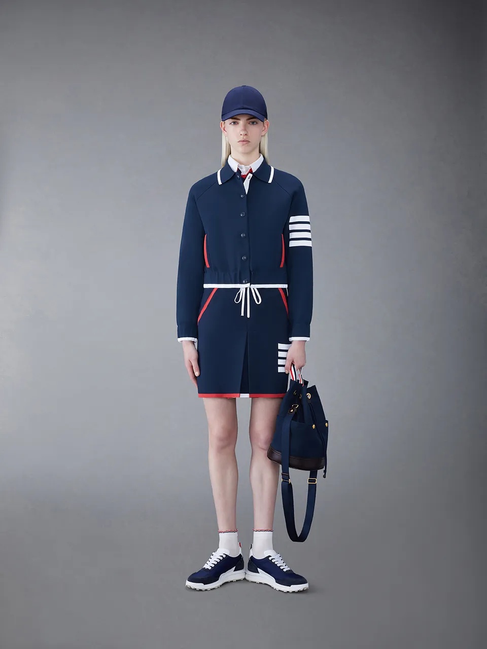 Thom Browne 4-bar Stripe Milano-stitch Jacket In Blue