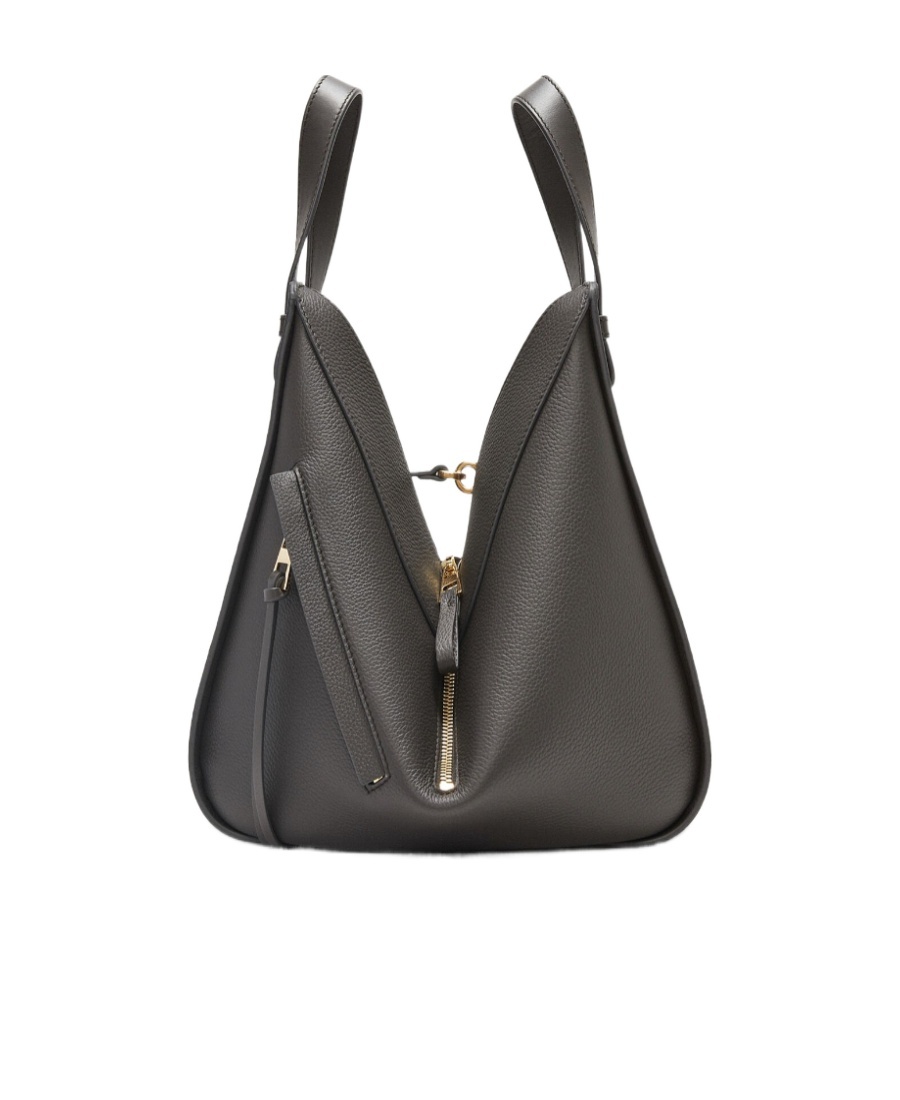 Loewe Womens Dark Grey Hammock Compact Leather Shoulder Bag In Gray