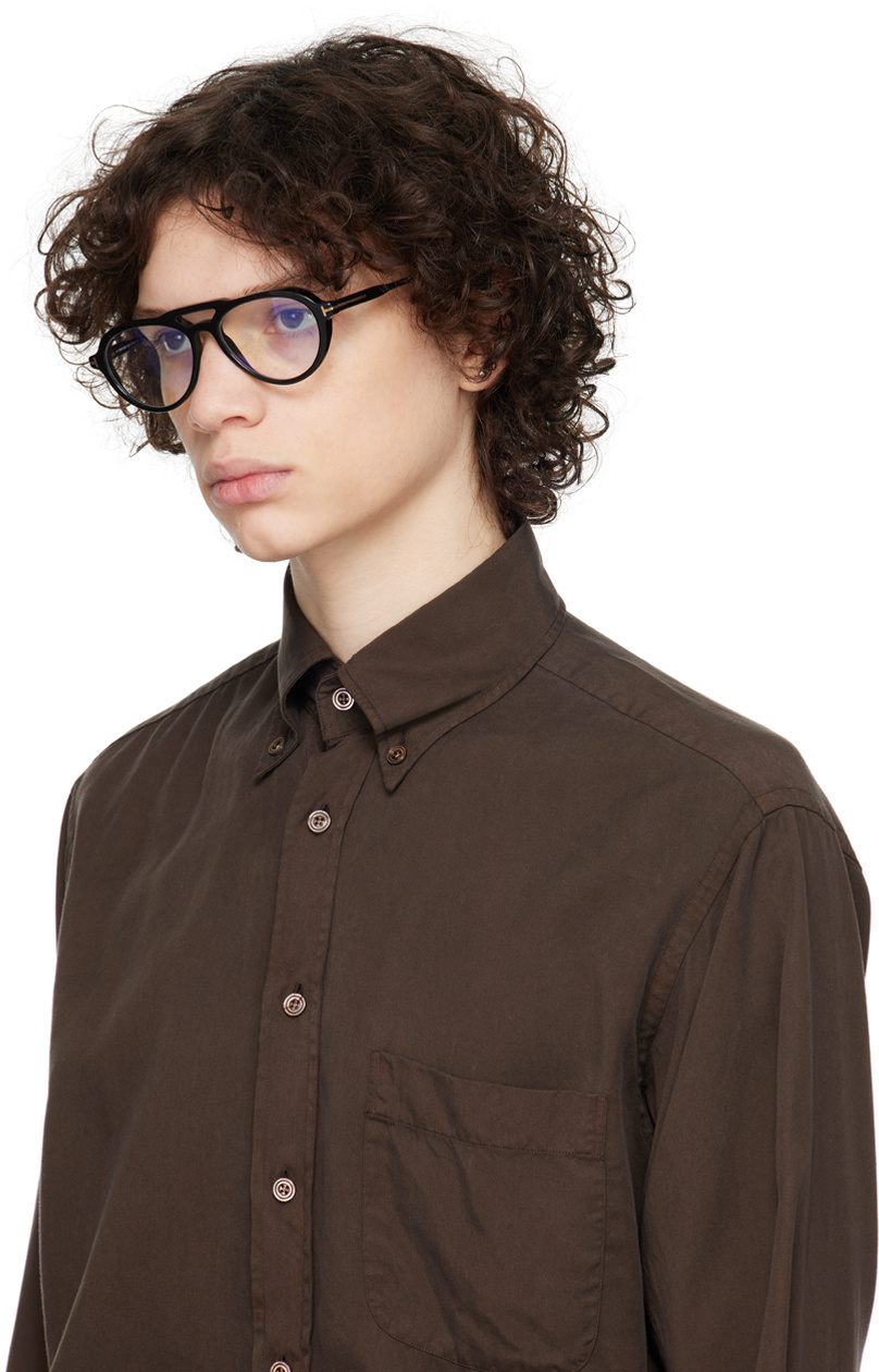 Tom Ford Clip-on Sunglasses In Green