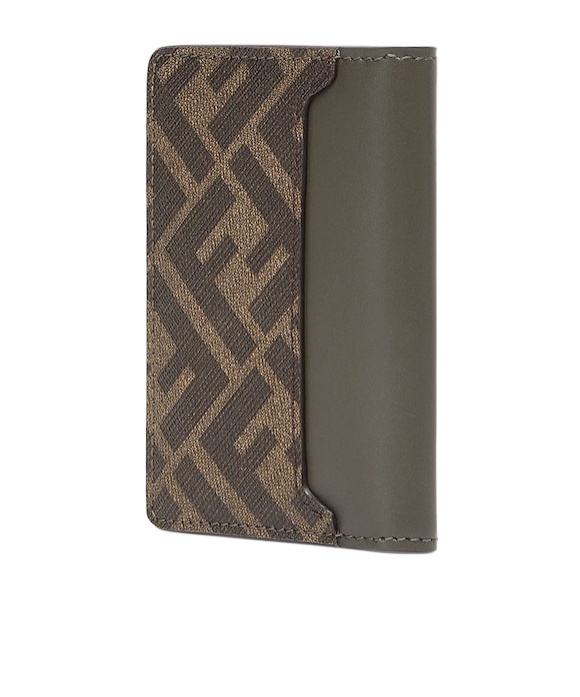 Fendi Ff Square Card Bag In Green