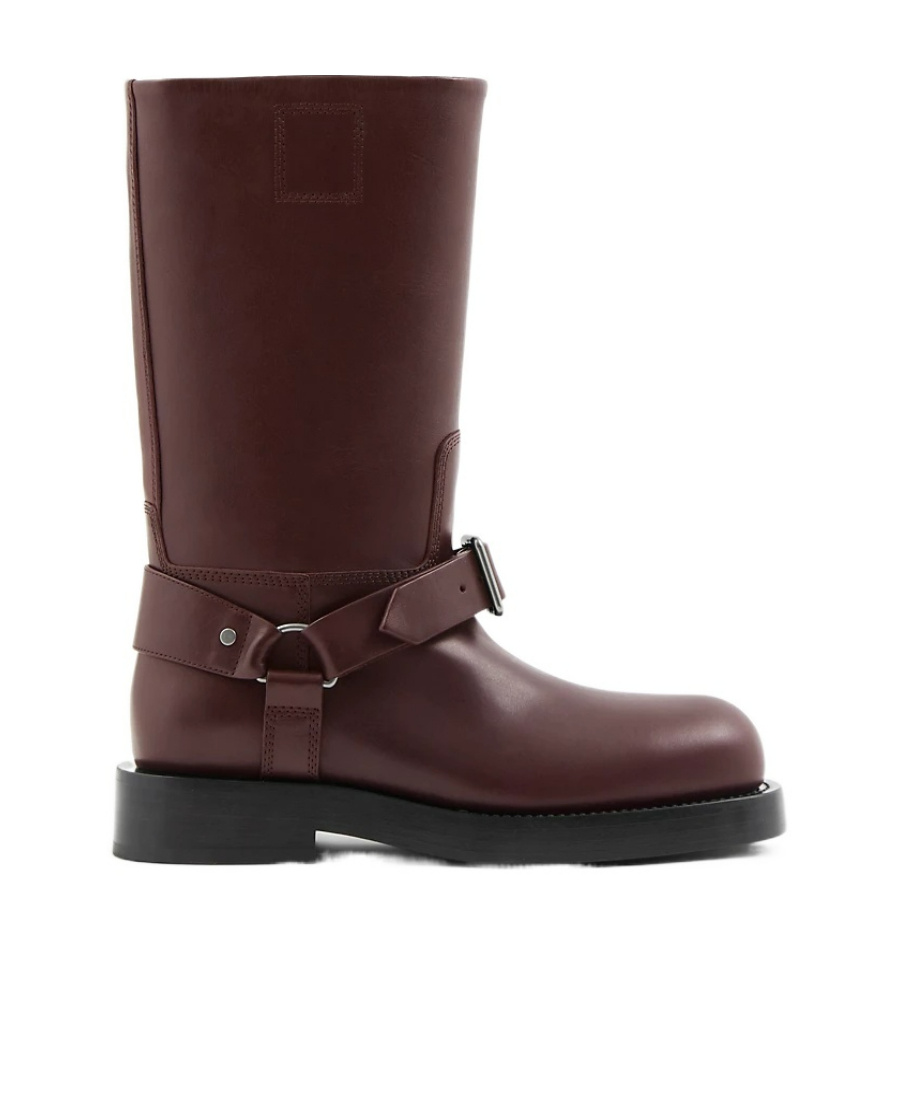 Burberry Saddle Boots In Red