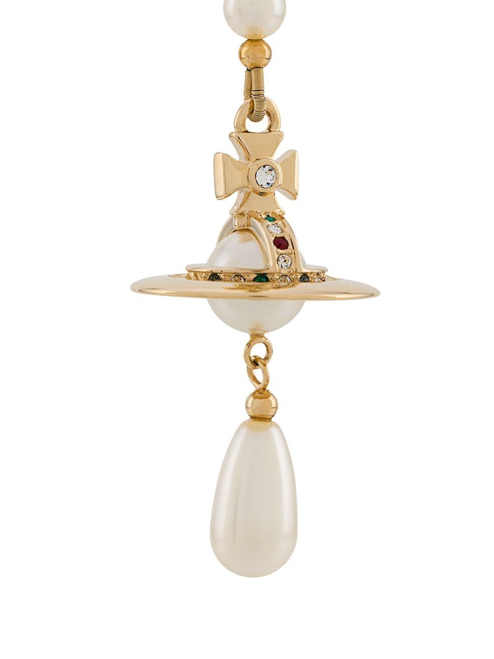 VIVIENNE WESTWOOD ORB PEARL DROP EARRINGS