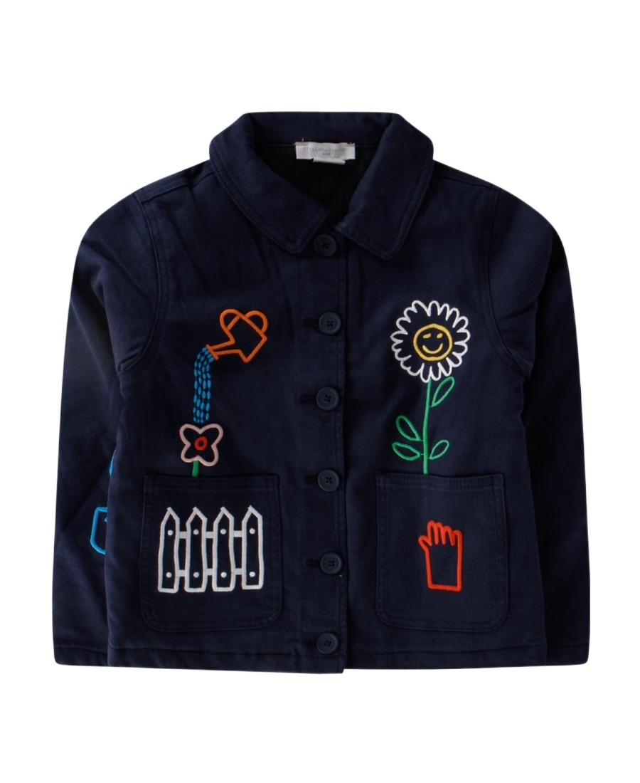 Stella Mccartney Garden Embroidered Jacket In Black