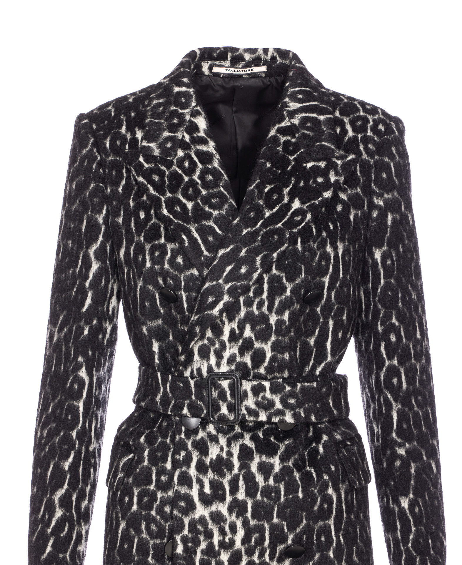 Tagliatore Leopard Printed Bouble Breasted Coat In Animal Print