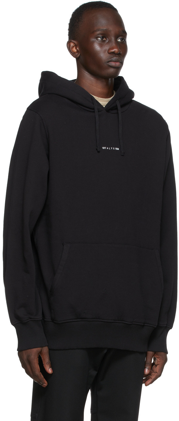 Alyx Scarred By Techno Hooded Sweatshirt In Black