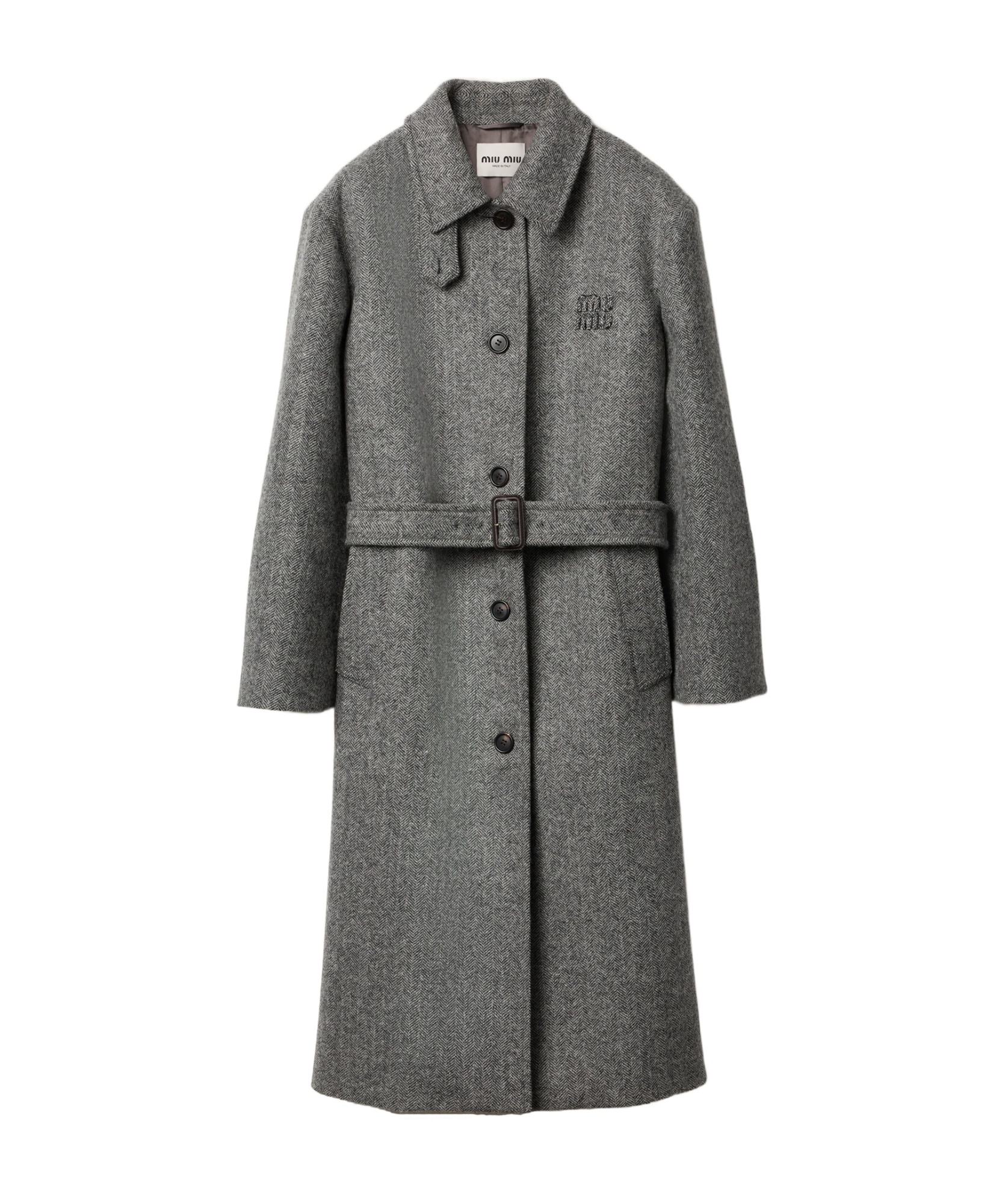 Miu Miu Single-breasted Chevron Coat