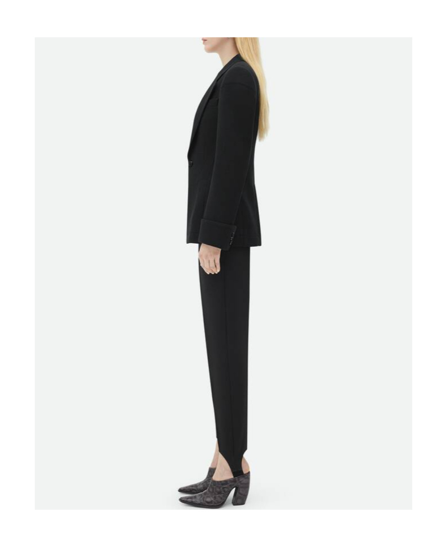 Bottega Veneta Structured Raffia Jacket For Women In Black In Black