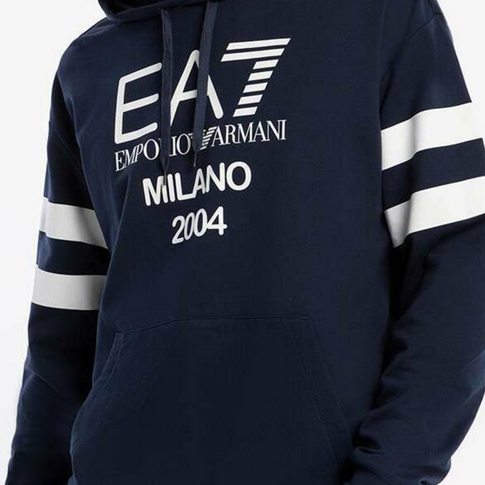 Ea7 Logo Pattern Sweater In Black