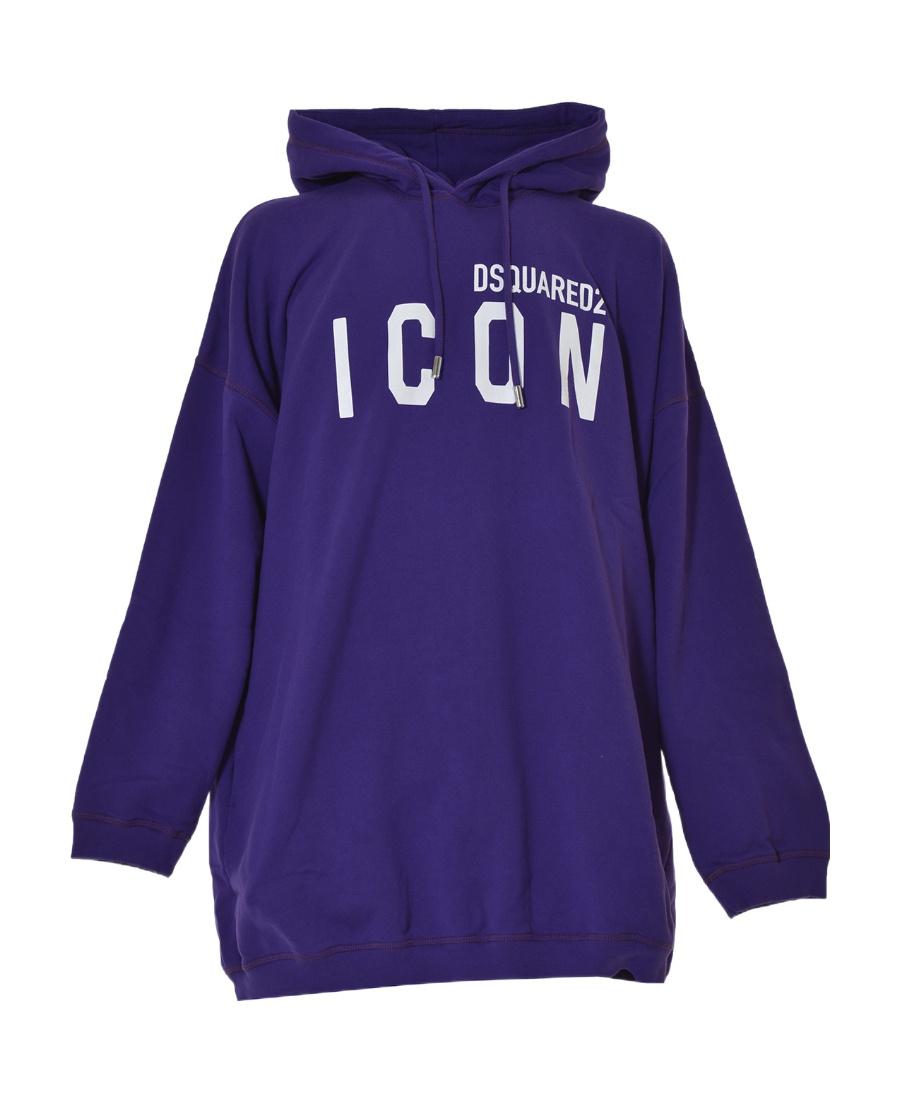 Shop Dsquared2 Logo-printed Drawstring Hoodie In Blue