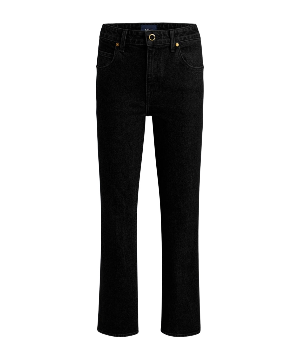 Khaite Vivian New Bootcut Flare Jeans Stoned Black In Black