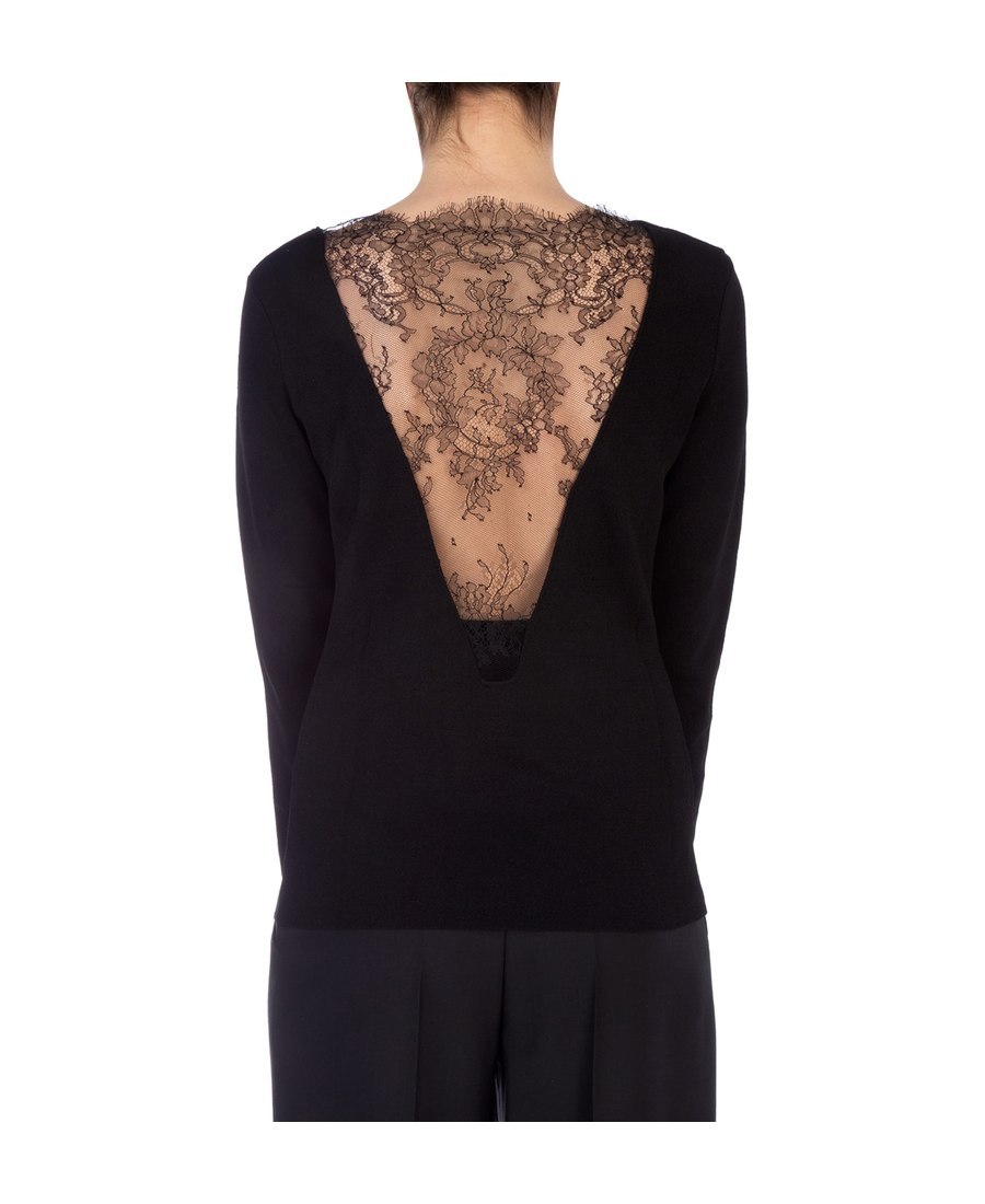 Givenchy Post-quality Lace Sweater In Black
