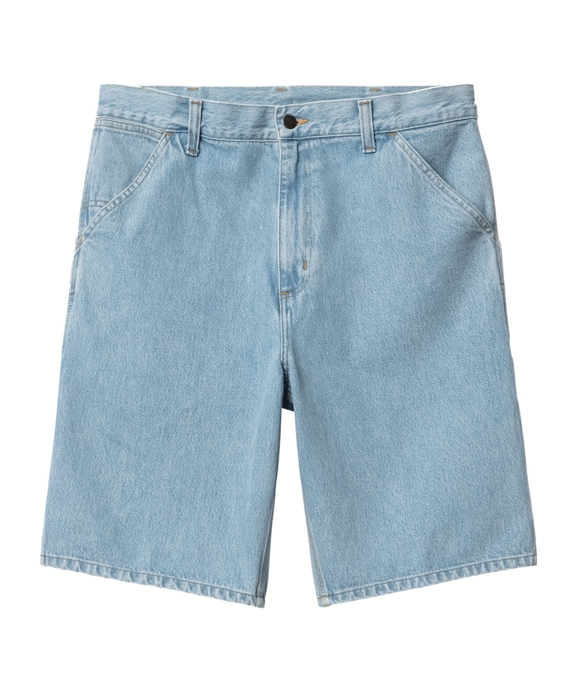 Carhartt Logo-patch Denim Cargo Shorts In Blue