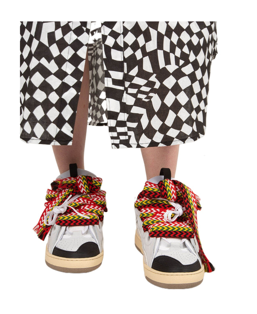 Lanvin Low Lace-up Sneakers In Multicolor