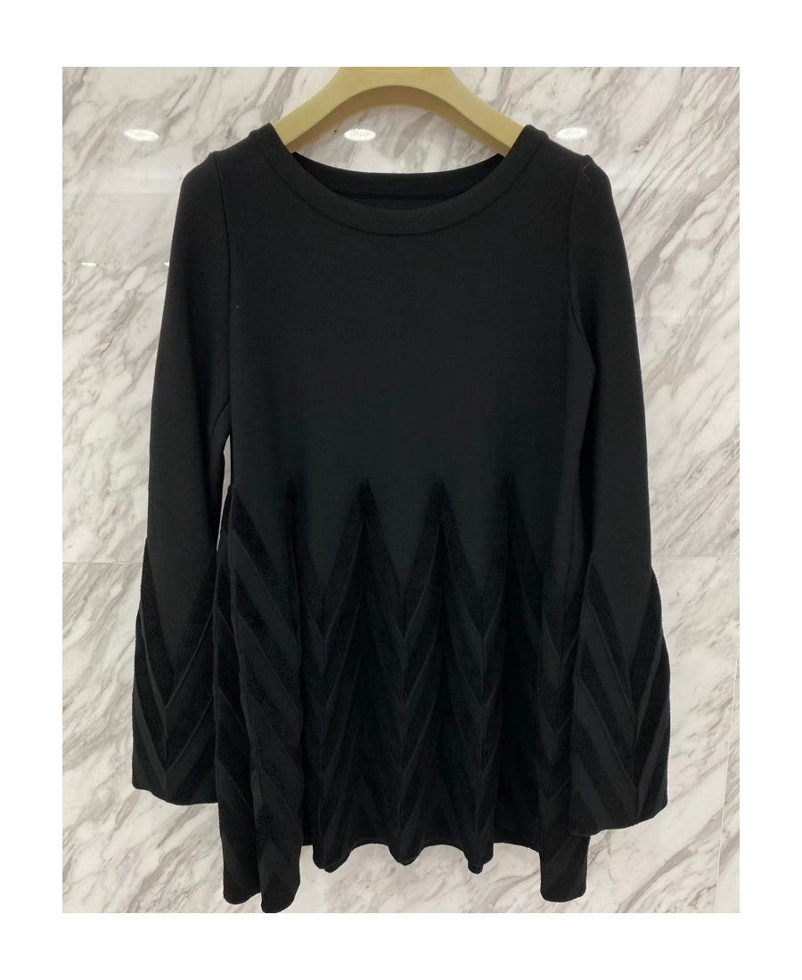 Alaïa Short Dress With Round Neck In Black