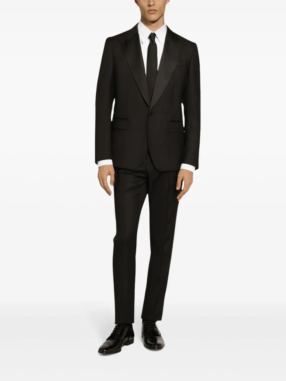 Dolce & Gabbana Two-piece Single-breasted Dinner Suit Set In Black