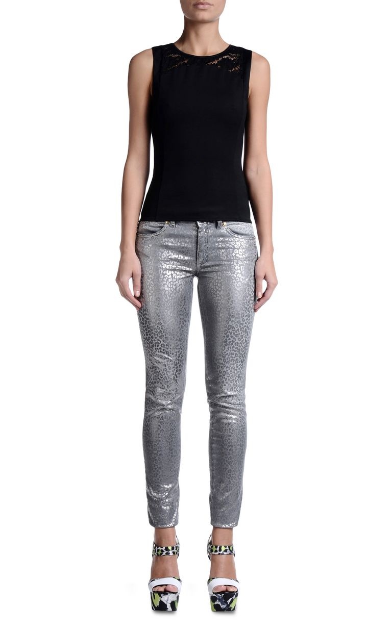 Shop Just Cavalli Tight Jeans In Gray