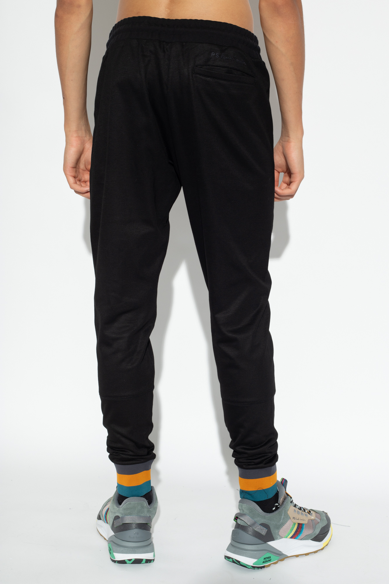 Ps By Paul Smith Drawstring-waistband Logo-embroidered Track Pants In Black
