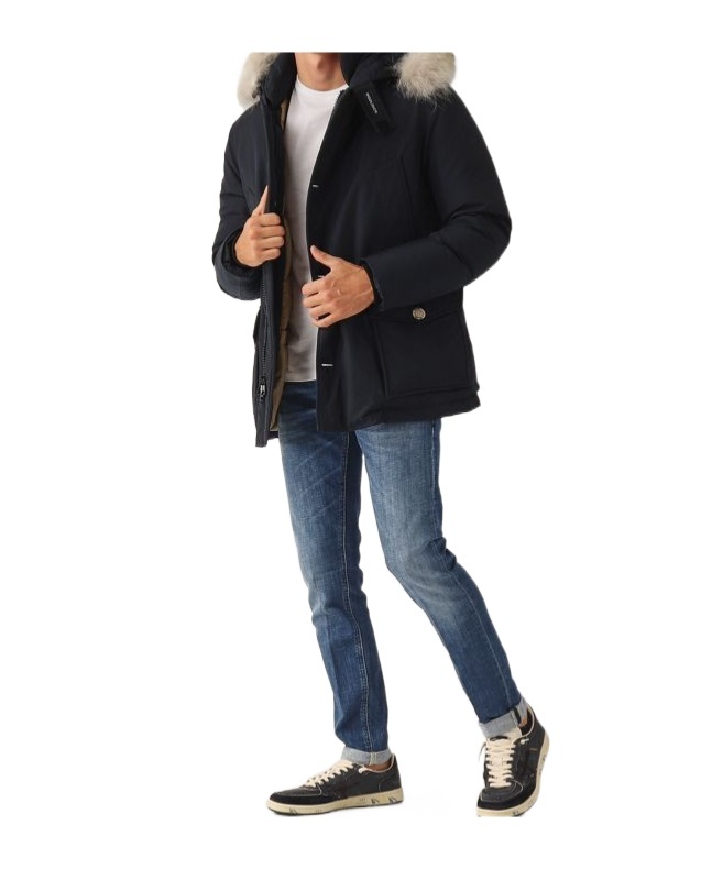 Woolrich Arctic Cotton-blend Parka In Black
