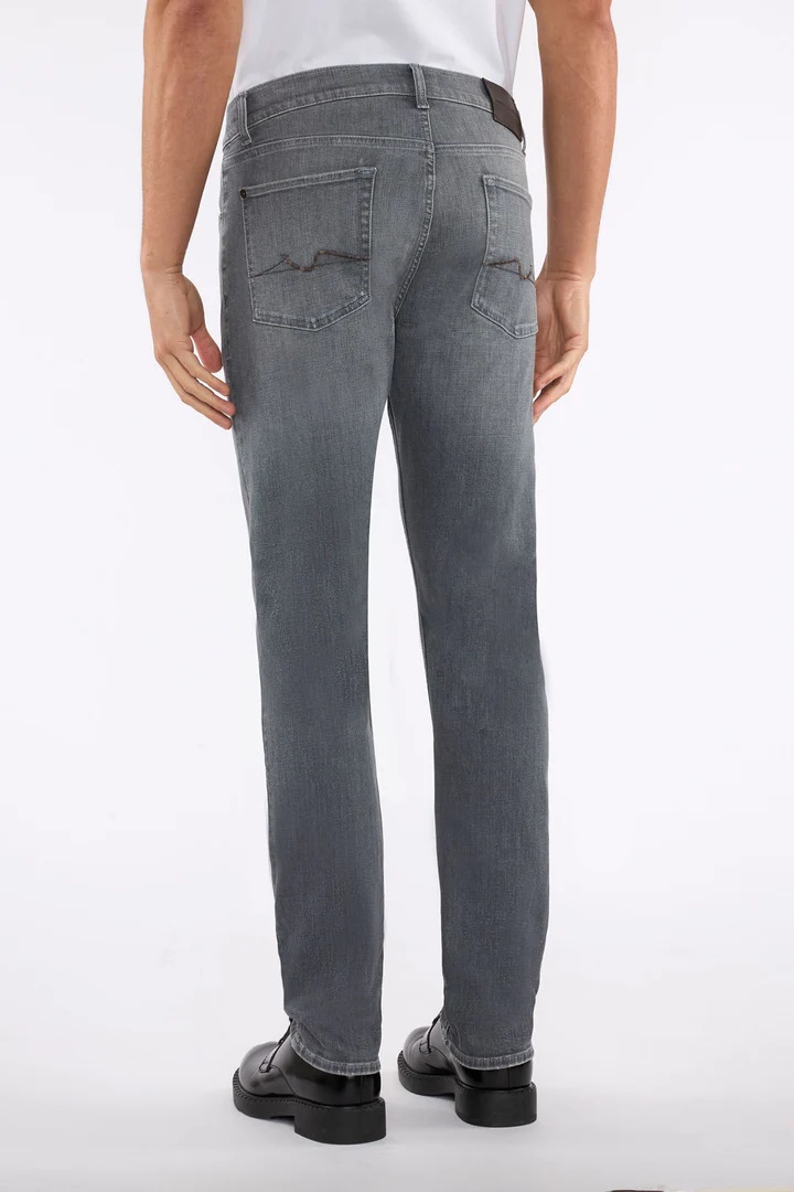 7 For All Mankind Paxtyn Mid-rise Skinny Jeans In Gray