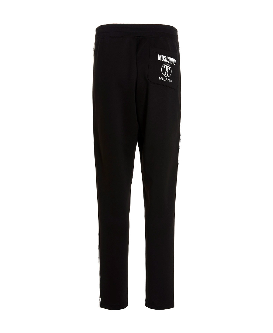 Moschino Jogging Pants With Adjustable Drawstring And Zippered Pockets In Black