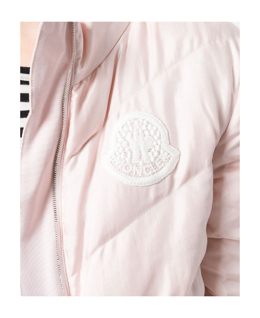 Moncler Lace Down Jacket In Pink