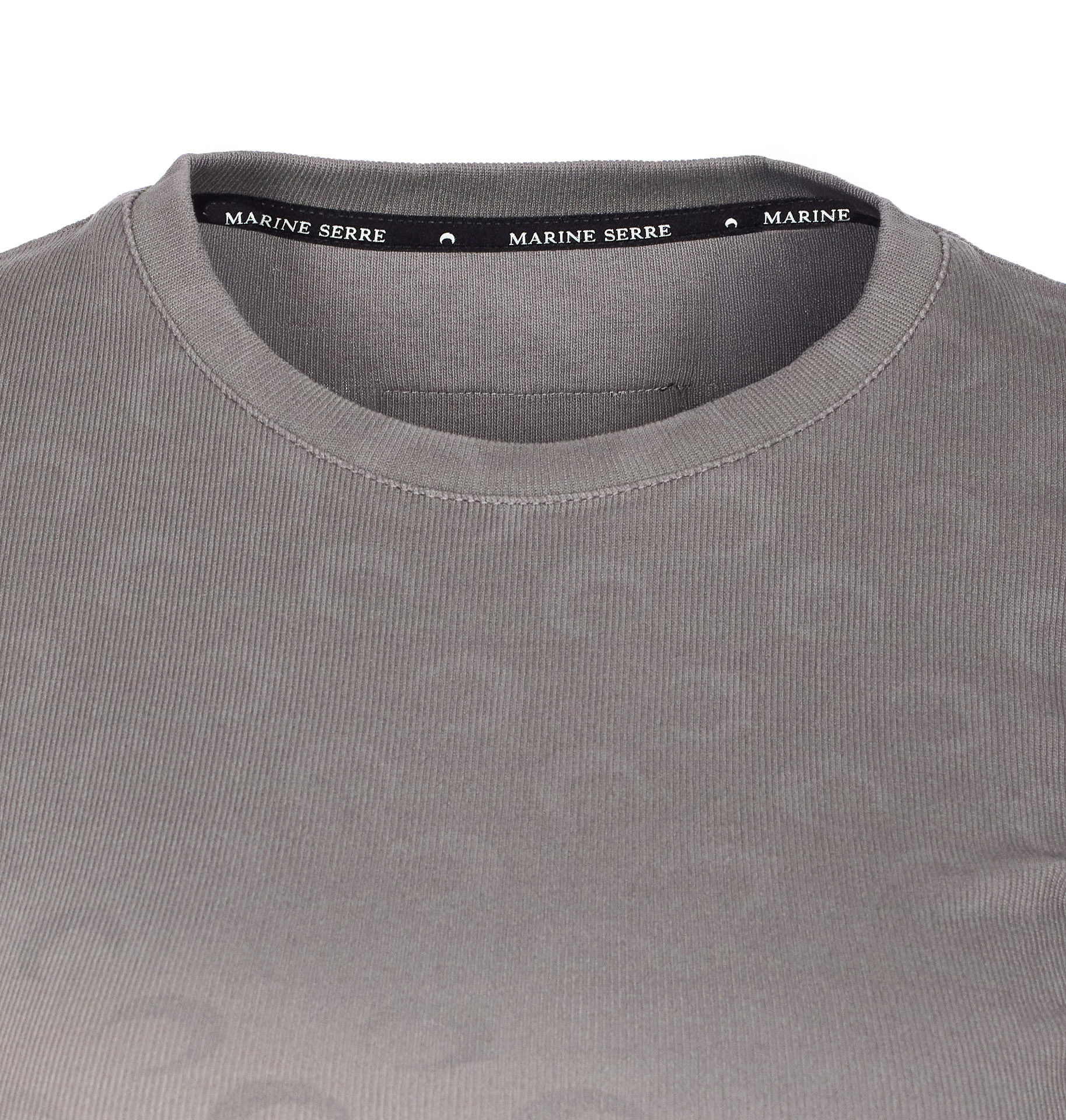 Marine Serre Women Faded Moon T-shirt In Gray