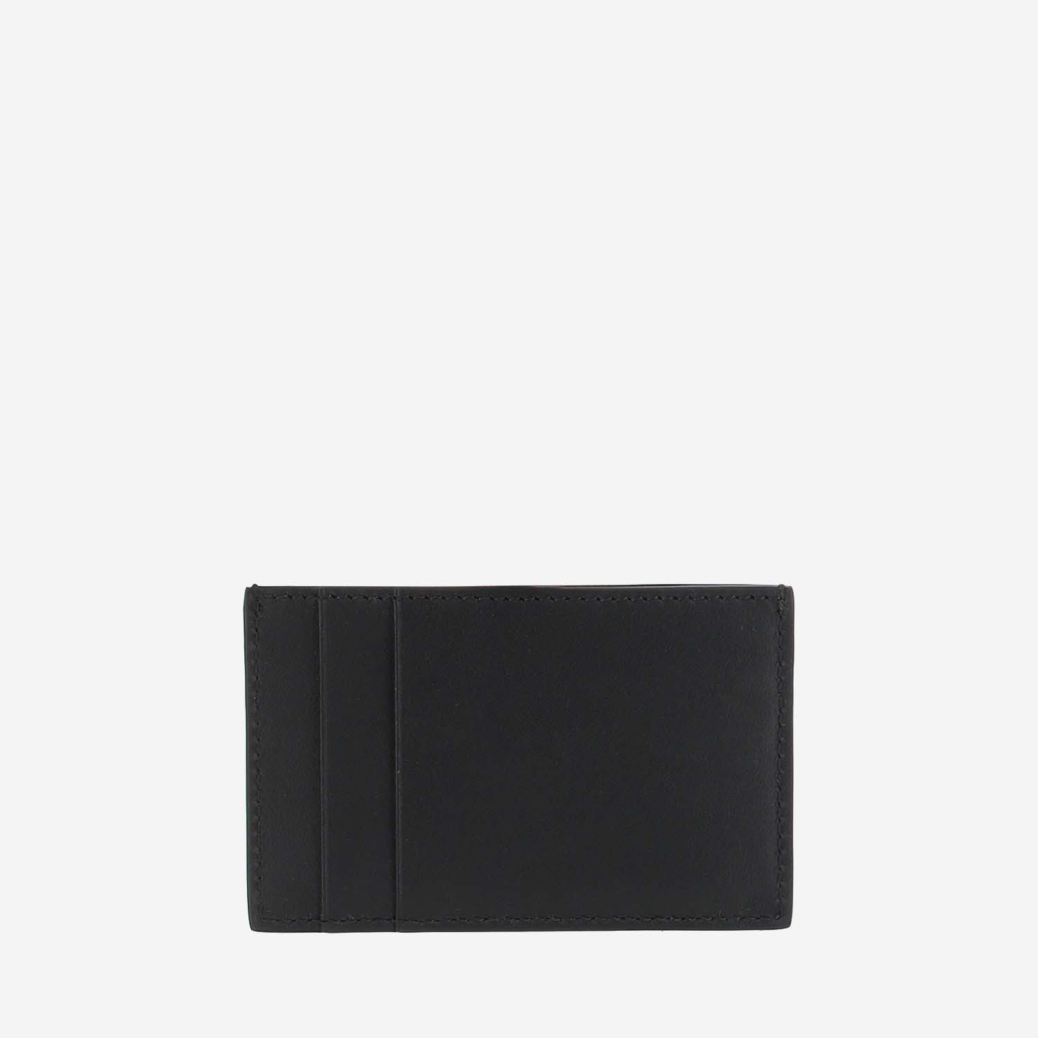 Alexander Mcqueen Rivet Leather Clip In Black