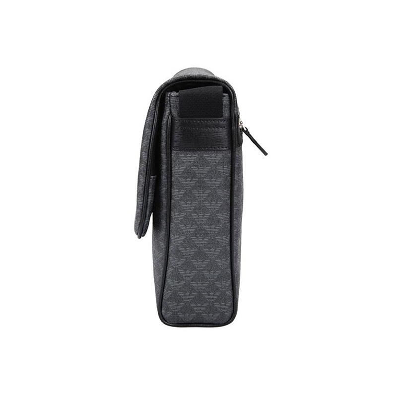 Emporio Armani Logo Details Satchel In Black