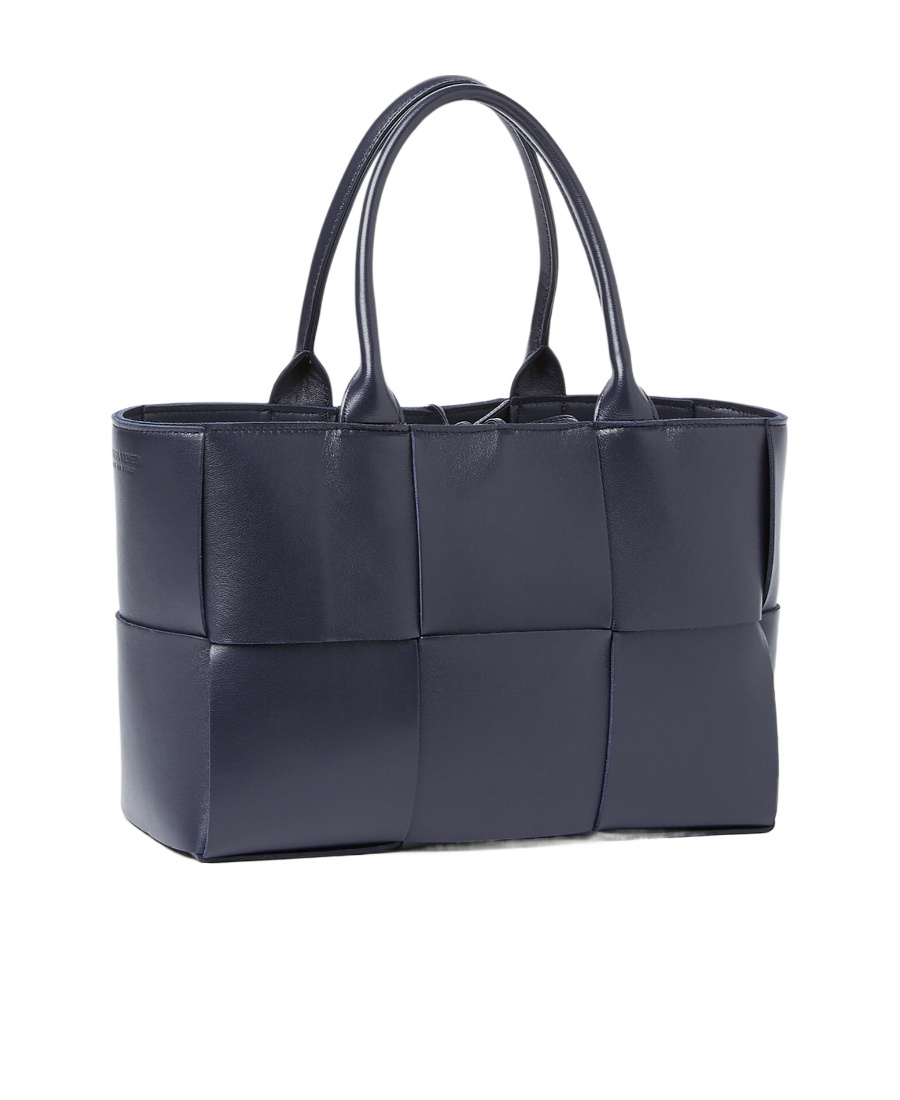 Bottega Veneta Arco Small Leather Shoulder Bag In Blue