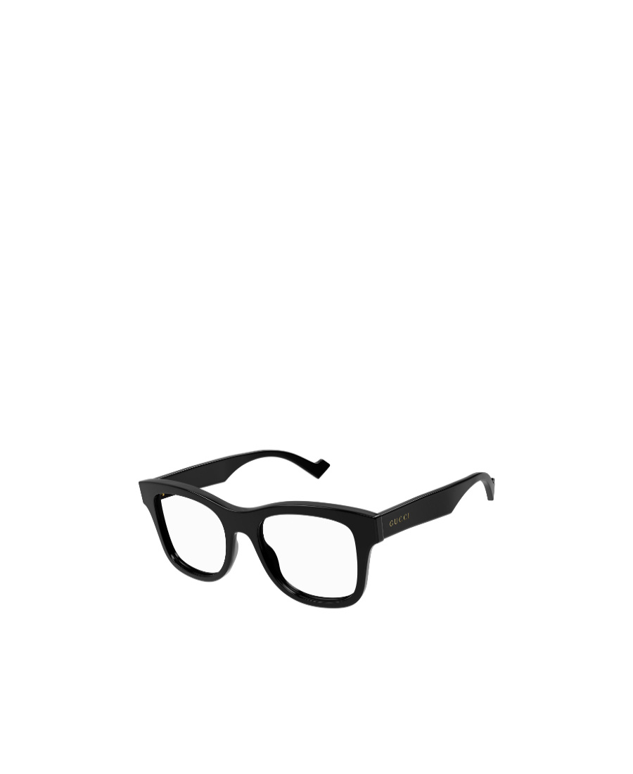 Gucci Logo-engraved Square-frame Glasses In Black