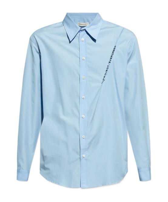 Y/project Light Blue Cotton Shirt In Blue